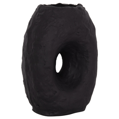Vazo dekorative Namentis HM4673.01L, terrakotë, 26.5x16x36.5 cm, e zezë