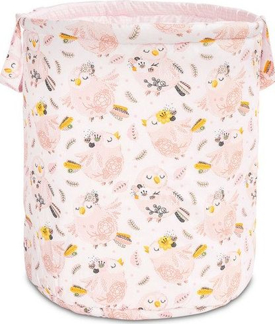 Kosh lodrash Sensillo Toy Basket Birds, 40x50cm, pambuk, koral