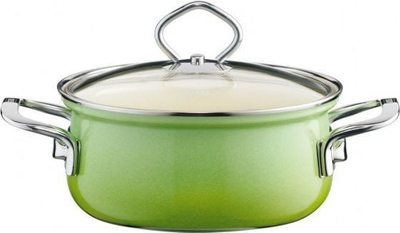 Tenxhere Riess Emerald Casserole 16 cm, me kapak xhami, jeshile