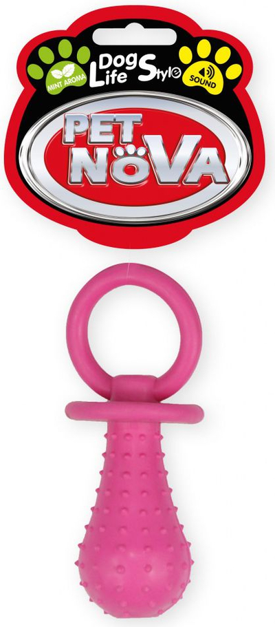 Lodër për qen Pet Nova TPR, biberon, 14 cm, rozë