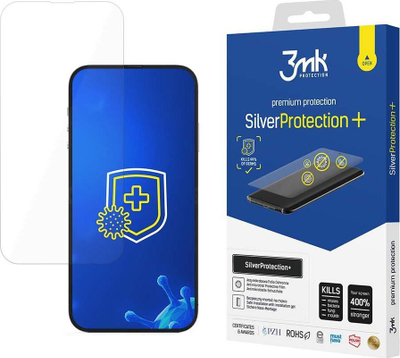 Foli mbrojtëse 3MK SilverProtection Plus, për iPhone 14 14 Pro, antimikrobike, transparente