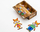 Puzzle druri Unidragon Foxes Puz-42121, kuti druri, shumëngjyrëshe