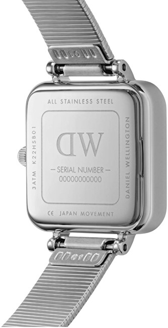 Orë dore për femra Daniel Wellington Quadro Studio 22x22 DW00100521, e argjendtë