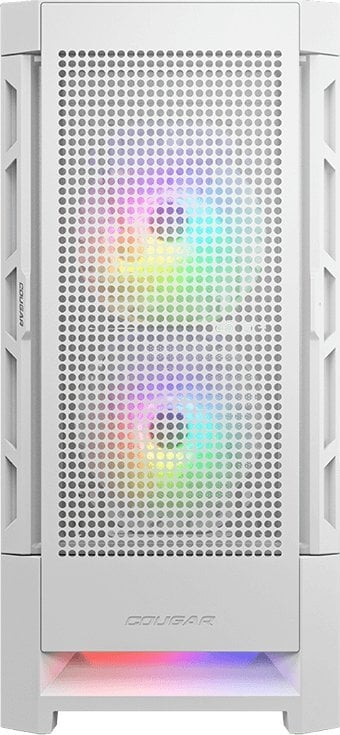 Куќиште за компјутер Cougar Airface RGB, бело, Midi Tower