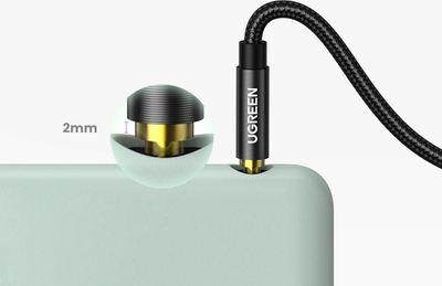 Kabllo audio Ugreen AV123, 3.5mm në 3.5mm, 50cm, blu e zezë