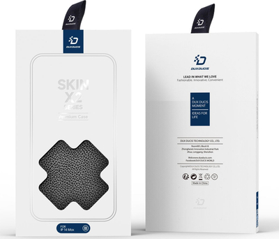 Këllëf telefoni Dux Ducis Skin X2 për iPhone 14 Plus, tip libër, me mbyllje magnetike, i zi