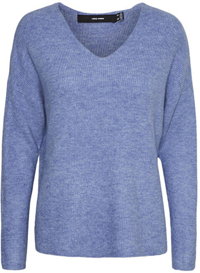 Xhemper Vero Moda VMCREWLEFILE Relaxed Fit, e kaltër
