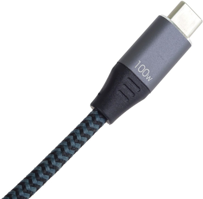 Kabllo USB C PremiumCord KU31POW02, 1m, 100W, e zezë