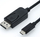 Kabllo adapter Alcasa GC-M0106, USB Type-C në DisplayPort, 2 m, i zi
