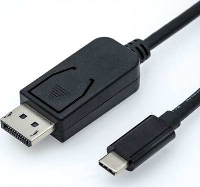 Kabllo adapter Alcasa GC-M0106, USB Type-C në DisplayPort, 2 m, i zi