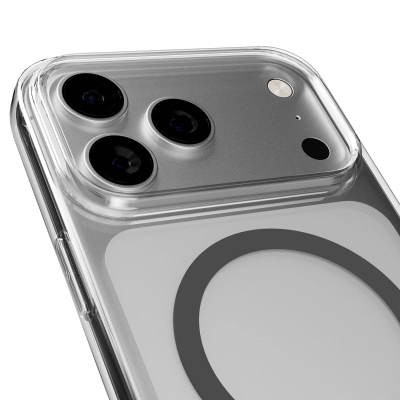 Këllëf telefoni Puro Lite MagSafe për iPhone 17 Pro, transparent, gri