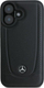 Këllëf telefoni Mercedes Urban për iPhone 16, lëkurë, 6.1", i zi