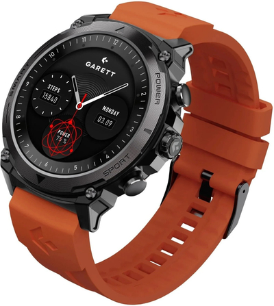Паметен часовник Garett Atom, екран 1.43\" AMOLED, Bluetooth, црна