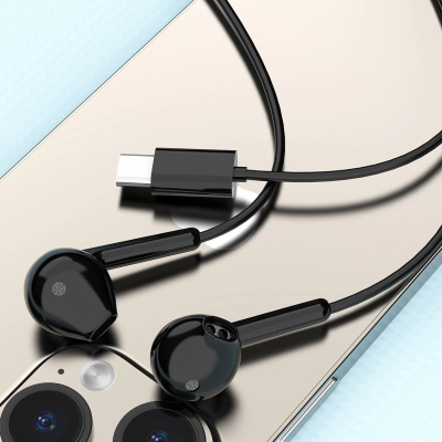 Kufje në vesh Dudao X3C, USB‑C, kabllo 1.2 m, të zeza