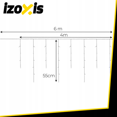 Drita dekorative IZOXIS 100 LED, 4m, IP44, dritë e bardhë e ngrohtë