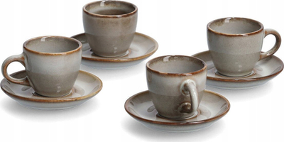 Set filxhanësh espresso Zeller Present, 8 copë, qeramikë, bezhë