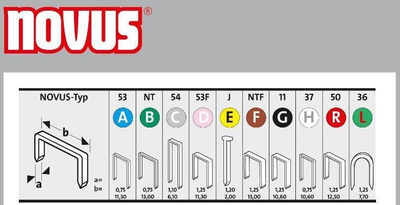 Kapëse për letra Novus type H 37/6 NOVUS super hard