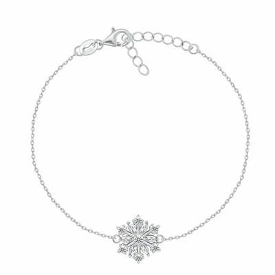 Byzylyk për femra Brilio Silver Charming Snowflake BRC254W, i argjendtë