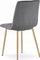Set karrigesh Oskar Modernity Gray, kadife gri e errët, këmbë ngjyrë druri
