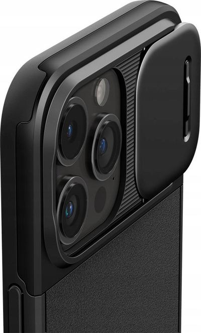 Kllëf telefoni Spigen Optik Armor MagFit për iPhone 16 Pro Max, me MagSafe, i zi