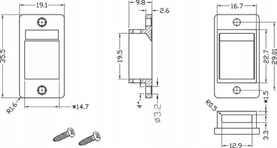 Mbajtëse për modul Keystone LogiLink MP0054, montim snap in, plastike, e bardhë