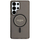 Kapotë telefoni Guess Glitter Circle Classic Logo MagSafe për Samsung S25 Ultra, TPU PC, transparente