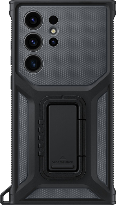 Kopertinë Samsung Galaxy S23 Ultra Titan Rugged, ushtarake, me mbajtës kartash, e zezë