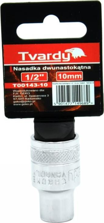 Kokë çelësi TVARDY, 1/2", 10 mm, dymbëdhjetëkëndore, metalike