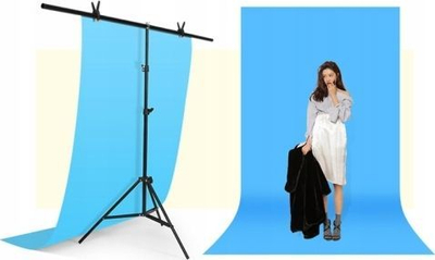 Set stativ për sfond fotografik Puluz Atelier T, traversë 200cm, stativ 200cm, me 4 kapëse