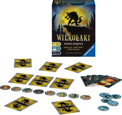 Lojë tavoline Ravensburger Werewolves Full Moon, role të fshehta, për grup