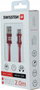 Kabllo USB Swissten Textile, Micro USB, 2m, e kuqe