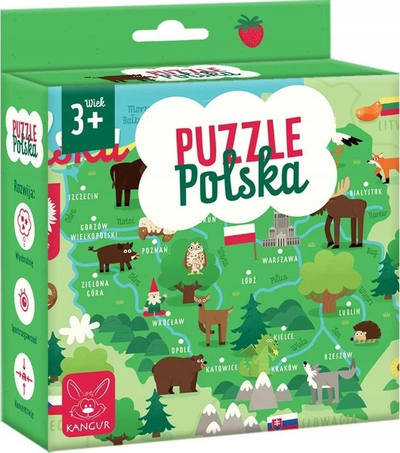 Puzzle edukativ Kanguru Poland, për fëmijë 3+, shumëngjyrësh