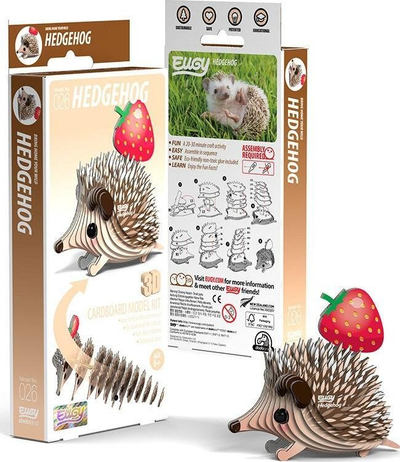Model kartoni 3D Safari Ltd EUGY Hedgehog, lodër iriq, shumëngjyrësh