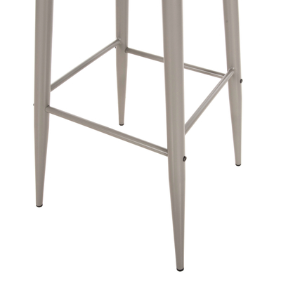 Stol Vanessa i lartë PP & dru metalik gri 47×48,5×107 cm (HM8459.20), gri