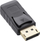 Adapter AV InLine 17196A, Mini DisplayPort në DisplayPort, 4K 60Hz, i zi