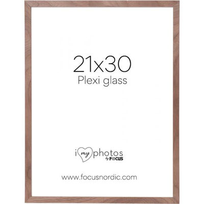 Kornizë fotosh Focus Soul Walnut Veneer, 21x30 cm, plexiglas, ngjyrë arre