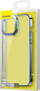 Kllëf telefoni Baseus Glitter Case për iPhone 13, transparent, me kornizë metalike blu