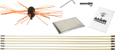 Set pastrimi oxhaku Tornado, 6m, furçë najloni, portokalli