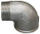 Koleno metalik +GF+ 90°, 1/2", çelik, gri