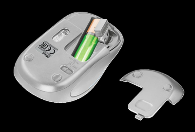 Maus wireless Trust Yvi FX, optik, 1600 dpi, i bardhë