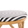 Tabure bar CHINO HM6286.03, alumin pamje bambuje, 43x43x65 cm, bardh e zi