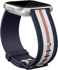 Rrip ore Fitbit Versa Lite Woven Hybrid, Large, material tekstil, blu rozë
