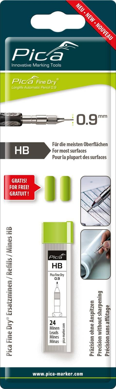 Refil grafiti Pica Fine Dry 7030, HB, 24 copë