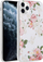 Mbajtëse telefoni Crong Flower Case për iPhone 11 Pro, motiv lulesh, e tejdukshme
