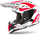 Kaskë motocross Airoh Aviator 3 Saber, AMS2 Plus, madhësia XS, e bardhë e kuqe