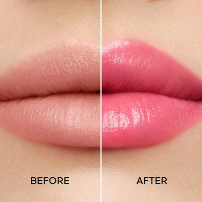 Balsam buzësh Guerlain KissKiss Bee Glow, 98% me origjinë natyrale, me mjaltë, transparent