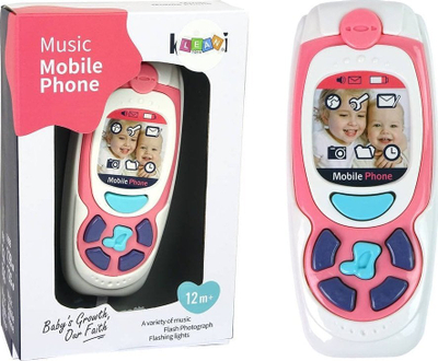 Telefoni lodër edukativ Leantoys, me tinguj dhe melodi, rozë