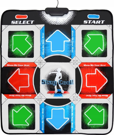 Tapet për vallëzim Stepmania Dance Mat, USB, lidhje me TV, shumëngjyrësh