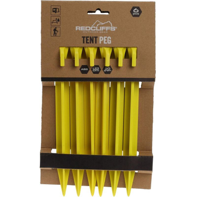 Kunja çadre Redcliffs plastike 23 cm, set me 6 copë, të verdha