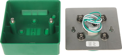 Buton daljeje për derë PW-86E, monostabil, IP65, i gjelbër